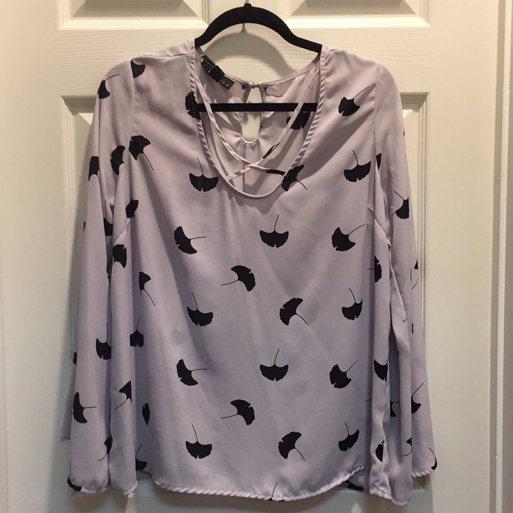 Attention purple and black blouse - L